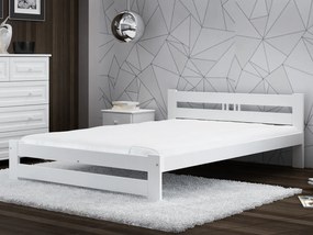 Fa ágy 140x200 LUX VitBed fehér + matrac 140x200 Niobé