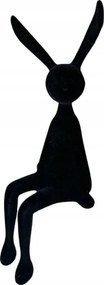 Figura Dekoráció Nyuszi Ülő Húsvéti figura fekete 29 cm