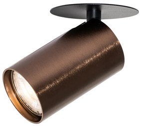 6 darabos modern süllyesztett spotlámpa szett sötét bronz GU10 50mm - Chels