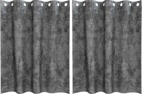 vidaXL Bársonyfüggönyök függönyökkel 2 pcs Szürke 140 x 140 cm Bársony