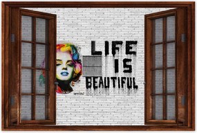 Poszterek 90x60 Banksy Life is beautiful