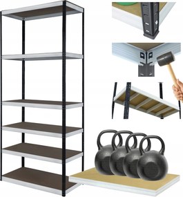 Tárolószekrény fém állvány Helios 196x120x50cm 6Px400kg Erős Lengyel