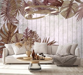 Gario Fotótapéta Levelek retro fa táblákkal a háttérben Anyag: Vlies, Méret: 350 x 245 cm