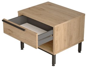 Egyszemélyes ágy éjjeliszekrénnyel 90 cm Onnie 22 (tölgy) . 1102414