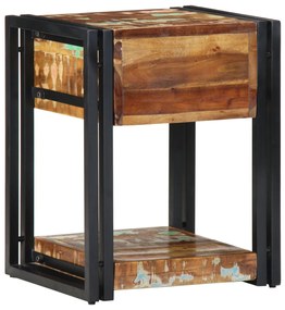Éjjeli Szekrények 2 db 40x35x50 cm Tömör fa újrahasznosított
