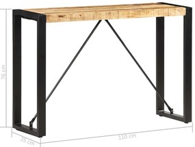 tömör mangófa tálalóasztal 110 x 35 x 76 cm