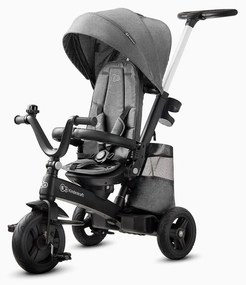 KINDERKRAFT - Gyermek tricikli 5v1 EASYTWIST szürke/fekete