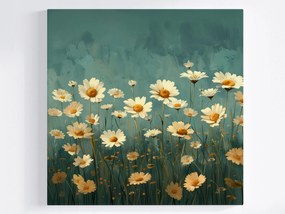 Vászonkép Canvas Virágok Margaréta Kert Rét Retro 80x80