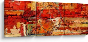 A falfestmény képe (órával) (90x30 cm)