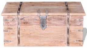 Kétrészes, tömör akácfa tárolóláda készlet