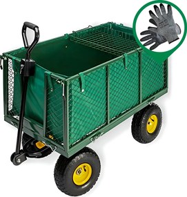 Összecsukható kerti kocsi felfújható kerekeken 3 az 1-ben