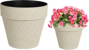 Virágcserép 25 x 28 cm műanyag többszínű