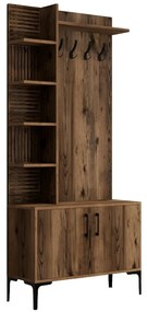 Viyana Walnut cipősszekrény és polcok