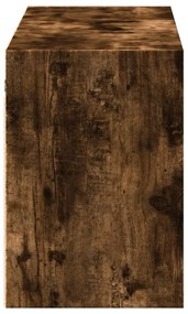 füstös tölgy színű fali TV-szekrény LED-ekkel 130x31x45 cm