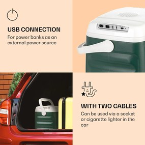 Klarstein BeerBelly 21, elektromos hűtődoboz, hűtés és hőmegtartó funkció, USB port, ECO üzemmód