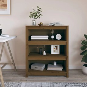 mézbarna tömör fenyőfa faliszekrény 80x35x97 cm