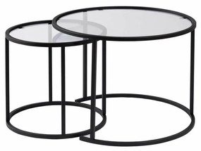 Aurum Black dohányzóasztal szett 60 cm, 2 db