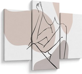 Kép - Női test vonal művészet N⁰1 (90x60 cm)