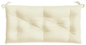 2 db krémszínű oxford szövet kerti padpárna 100 x 50 x 7 cm
