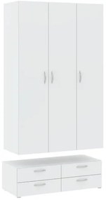 BASIC Gardróbszekrény Fehér Színben 110 cm