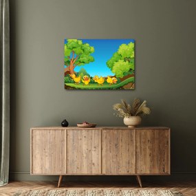 Kép - boldog, kiskacsák (70x50 cm)