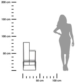 KASKADA virágtartó állvány 85x40 cm fekete
