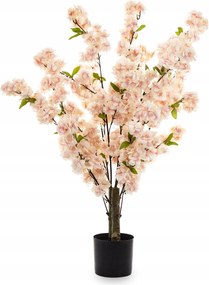 Elegáns műfa rózsaszín virágok műnövény cserépben 86 cm