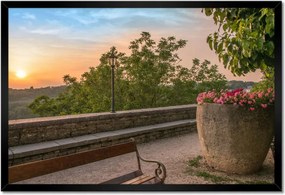 Poszterek keretben 60x40 Naplemente Virágok