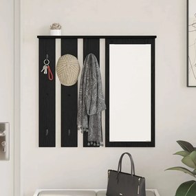 Fali Kabáthorog polcokkal Musta tammi 84 x 10 x 80 cm Faanyag