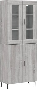 vidaXL szürke sonoma szerelt fa magasszekrény 69,5 x 34 x 180 cm