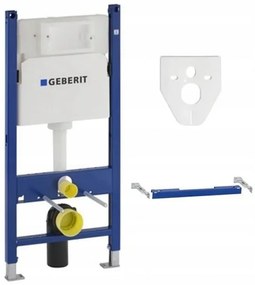 Akasztókészlet GEBERIT Duofix Basic + WC LENA Perem nélküli 48 x 36 cm + lassan eső deszka Slim, fekete, 3322XX85 + 39010185