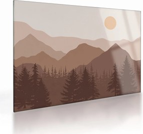Üveg kép - Barna hegyek N⁰1 (70x50 cm)
