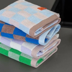 Kék-barna organikus pamut törölköző szett 2 db-os 40x55 cm Retro – Mette Ditmer Denmark