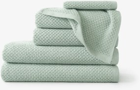 Goldea pamut frotír törölköző / fürdőlepedő micro pure - eukaliptusz 70 x 140 cm