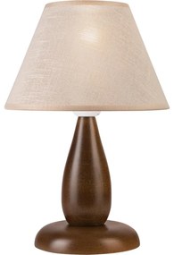Asztali lámpa PERA 1xE27/60W/230V sötét barna/bükkfa