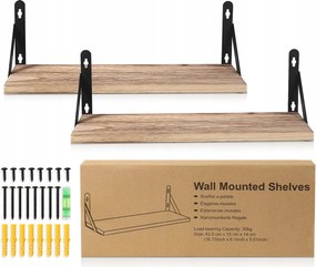Fa fali polc Uten 42 cm, világosbarna