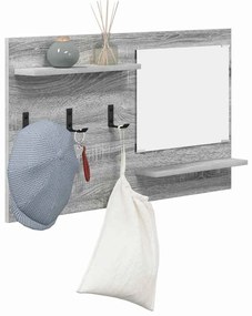 Fali Kabáthorog polcokkal Szürke sonoma 90 x 10 x 50 cm Faanyag