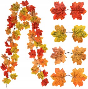 Girland Levelek Őszi Levelek Mesterséges Juhar 200cm Dekoráció Őszi Dekoráció