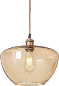 Függőlámpa kábellel SEVENTIES E27/60W/230V füstszínű/barna