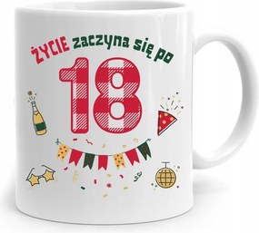 Bögre Tökéletes Ajándék Születésnapra 18 18-es 18-as évek fotónyomtatással