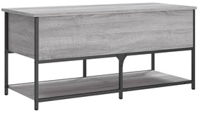 szürke sonoma színű szerelt fa tárolópad 100 x 42,5 x 47 cm