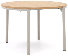 Kerek bővíthető étkezőasztal tölgyfa dekorral ø 120 cm Montuiri – Kave Home