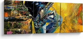 Egy szaxofonos képe (órával) (90x30 cm)