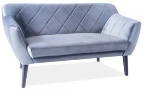 Karo kanapé, kétszemélyes, Szürke / fekete