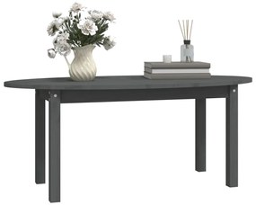 Szürke tömör fenyőfa dohányzóasztal 110 x 55 x 45 cm