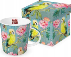 Nagy Porcelán Bögre Ppd Papagájok Perruches Madár Papagáj 0,4 l