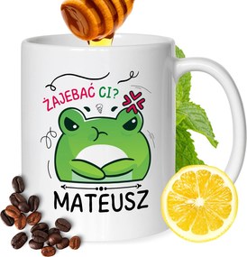 Bögre Máté Barát Férj Nyomtatott Ajándék Fehér 330ml