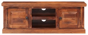 tömör akácfa TV-szekrény ajtóval 112 x 30 x 40 cm