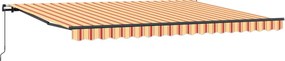 Behúzható napellenző Sárga és narancs 450 × 300 cm