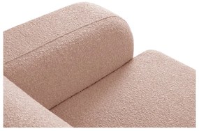 Rózsaszín buklé kanapé 235 cm Molino – Micadoni Home